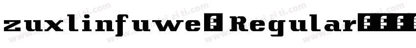 zuxlinfuwe1 Regular字体转换